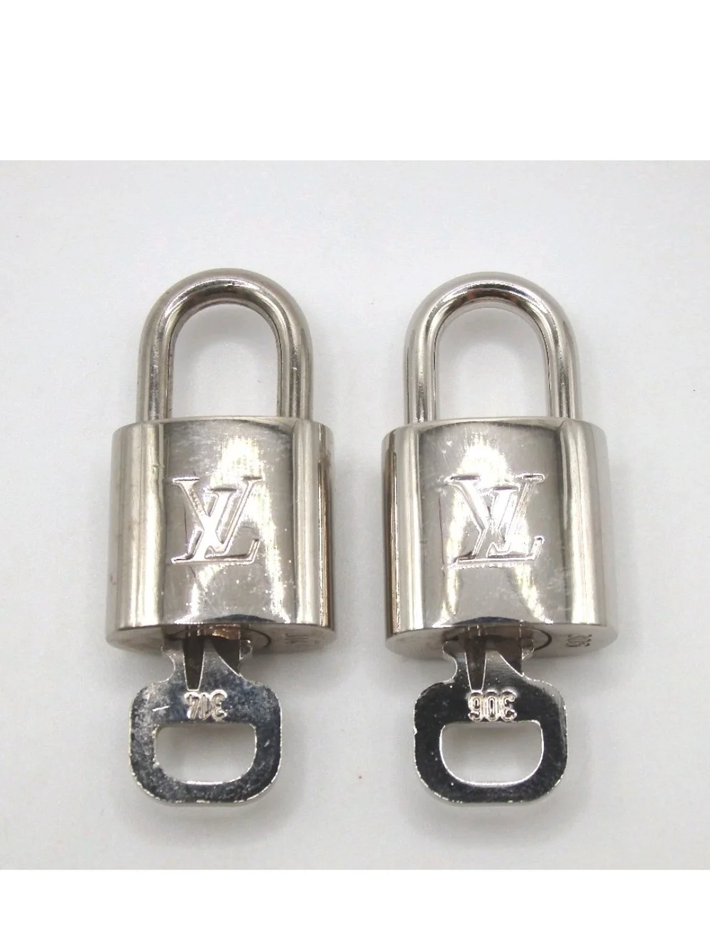 Louis Vuitton Silver Padlock Set with Keys